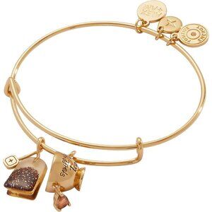 Expandable gold and silver Spill the Tea Charm Bracelets for women, playful tea